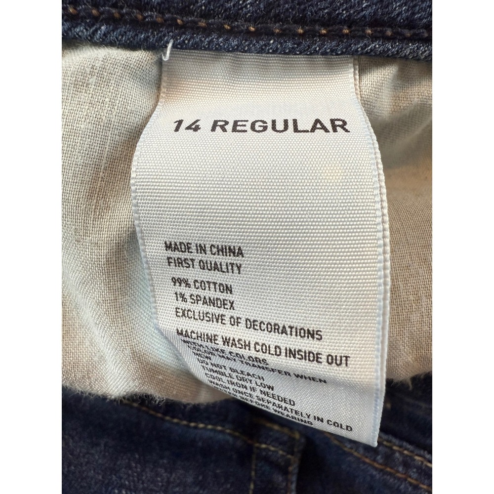 American Eagle Original Boot Women's Jeans Size 14 R High Rise Dark Wash - Picture 4 of 11